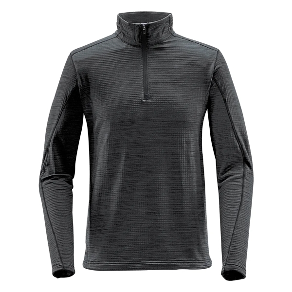 Men's thermal with a moisture-management design, side panels, front 1/4 zipper... from ASI 61125 Hit Promotional Products / Hit®