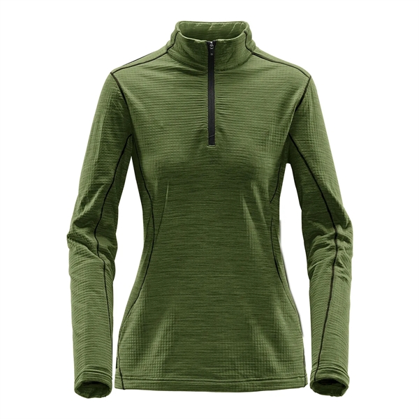 Women's thermal top with 1/4 zipper, moisture wicking performance and snag-resistant... from ASI 61125 Hit Promotional Products / Hit®