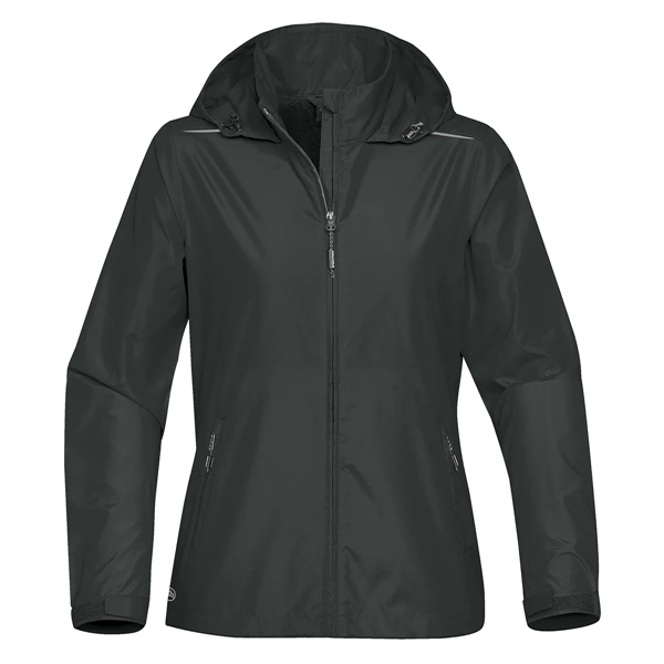 Women's jacket with an adjustable hood and cuffs, a mesh-lined vent,... from ASI 61125 Hit Promotional Products / Hit®