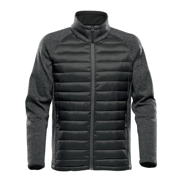 Men's hybrid jacket with an outer shell, water-repellent finish, knit collar,... from ASI 61125 Hit Promotional Products / Hit®