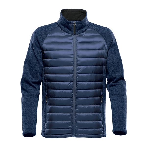 Men's hybrid jacket with an outer shell, water-repellent finish, knit collar,... from ASI 61125 Hit Promotional Products / Hit®
