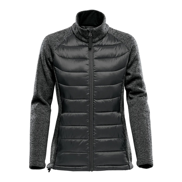 Hybrid jacket with a water-repellent finish, knit collar and sleeves, zippered... from ASI 61125 Hit Promotional Products / Hit®