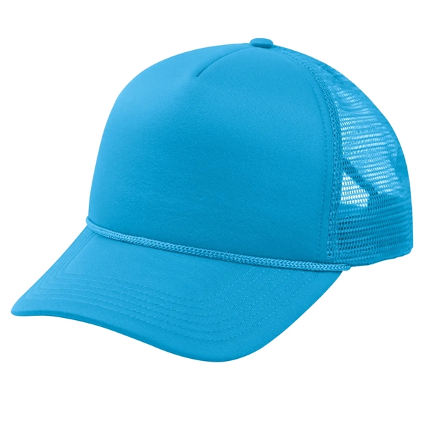 Trucker cap with a five-panel design, structured crown, pre-curved visor, adjustable... from ASI 61125 Hit Promotional Products / Hit®