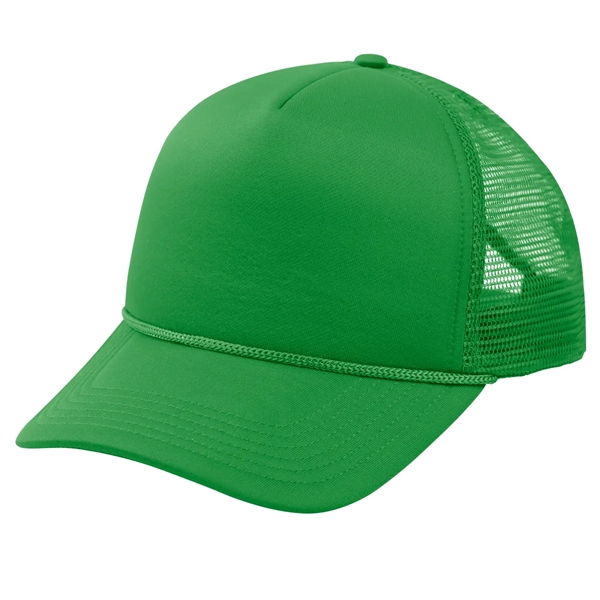 Trucker cap with a five-panel design, structured crown, pre-curved visor, adjustable... from ASI 61125 Hit Promotional Products / Hit®