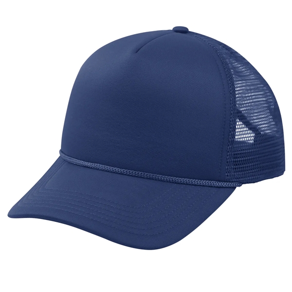 Trucker cap with a five-panel design, structured crown, pre-curved visor, adjustable... from ASI 61125 Hit Promotional Products / Hit®