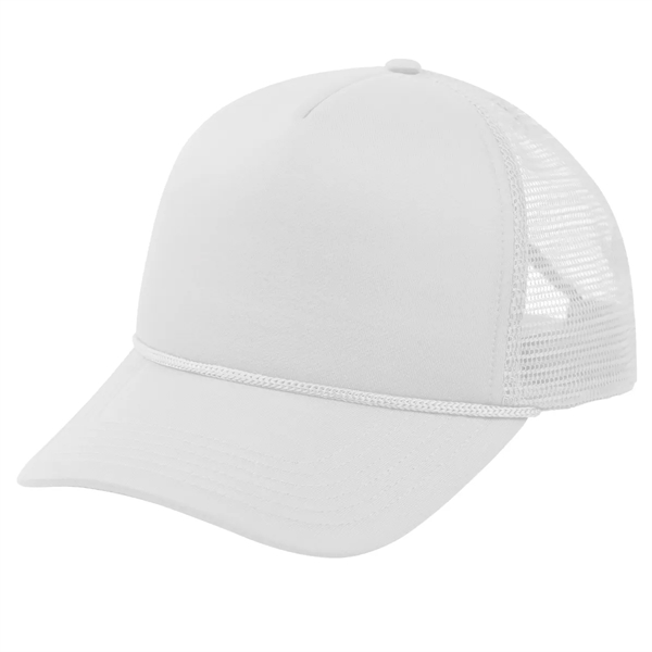 Trucker cap with a five-panel design, structured crown, pre-curved visor, adjustable... from ASI 61125 Hit Promotional Products / Hit®