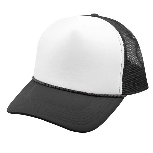 Trucker cap with a five-panel design, structured crown, pre-curved visor, adjustable... from ASI 61125 Hit Promotional Products / Hit®