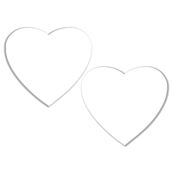 Heart shape stickless hand fan printed on 16 point coated board... from ASI 93520 Ventura Inc