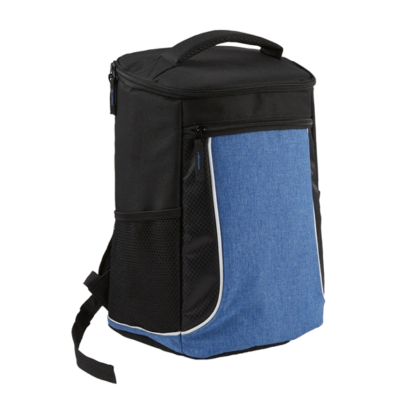 PEVA Insulated backpack cooler with zippered pocket on front, two external... from ASI 52840 Evans Manufacturing