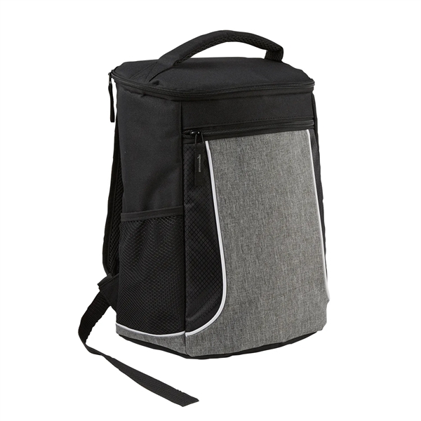 PEVA Insulated backpack cooler with zippered pocket on front, two external... from ASI 52840 Evans Manufacturing