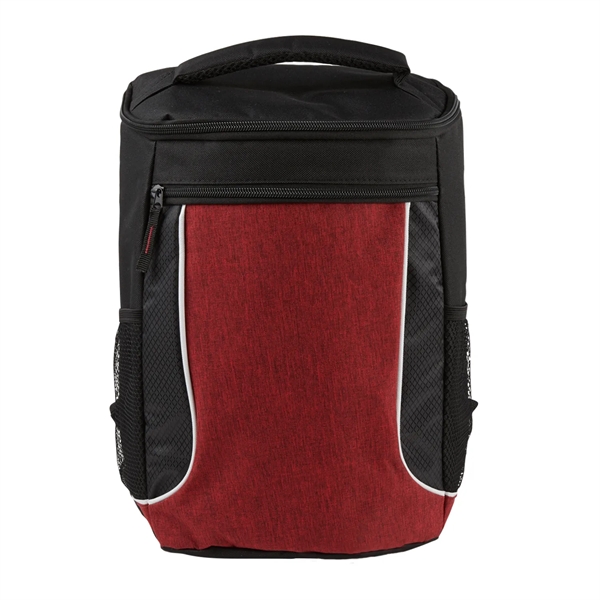 PEVA Insulated backpack cooler with zippered pocket on front, two external... from ASI 52840 Evans Manufacturing