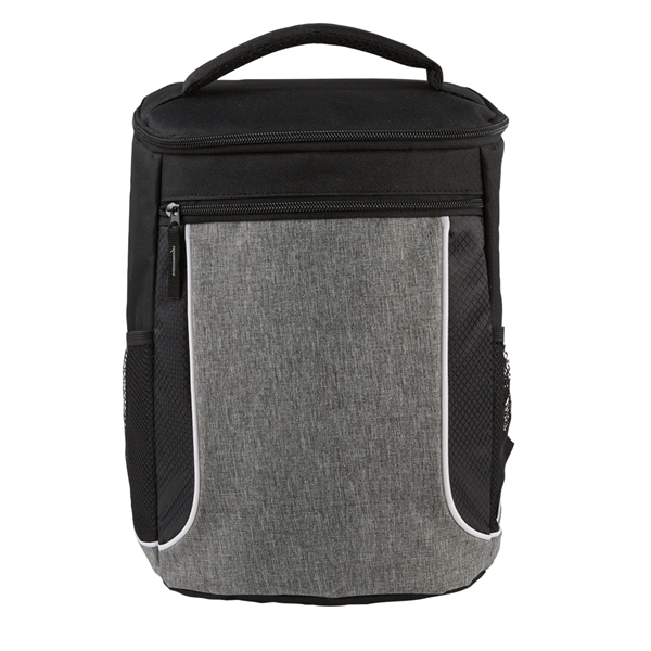 PEVA Insulated backpack cooler with zippered pocket on front, two external... from ASI 52840 Evans Manufacturing