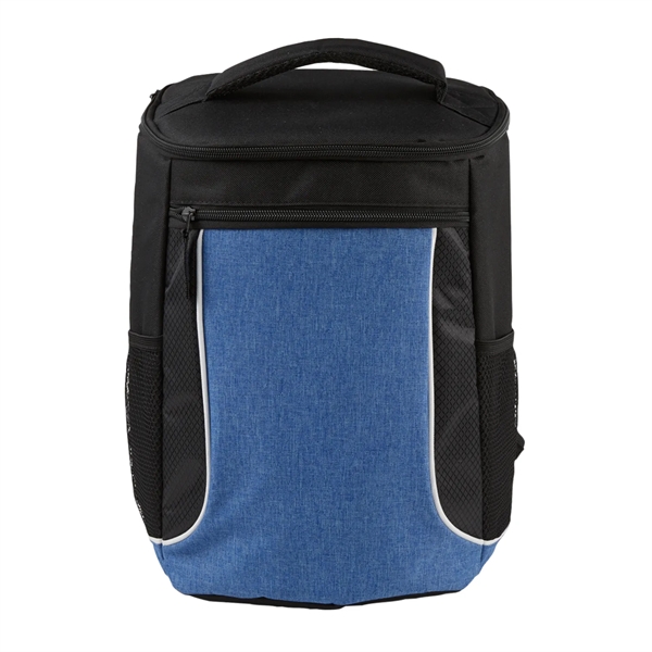 PEVA Insulated backpack cooler with zippered pocket on front, two external... from ASI 52840 Evans Manufacturing