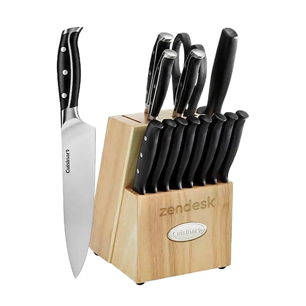The Nitrogen Collection 15 Piece Cutlery Block Set features nitrogen-infused stainless... from ASI 61005 Hirsch Gift Inc