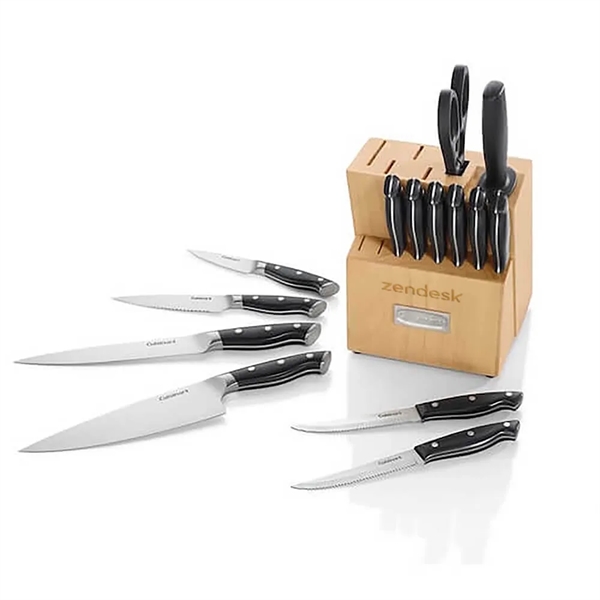The Nitrogen Collection 15 Piece Cutlery Block Set features nitrogen-infused stainless... from ASI 61005 Hirsch Gift Inc