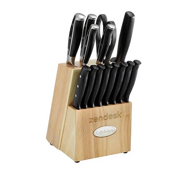 The Nitrogen Collection 15 Piece Cutlery Block Set features nitrogen-infused stainless... from ASI 61005 Hirsch Gift Inc