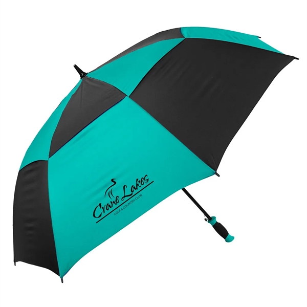 Checkerboard pattern automatic opening golf umbrella with 62" arc and all... from ASI 89955 StrombergBrand / Stromberg Brand Stromberg