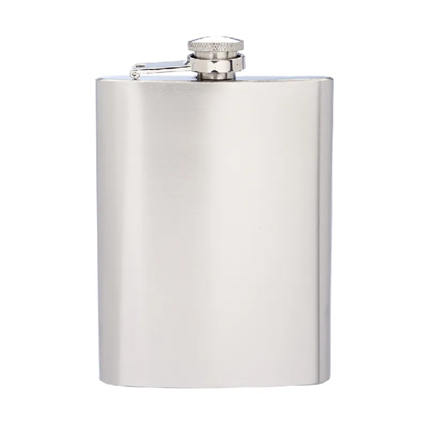 Stainless steel hip flask with 8 oz. capacity plus free 1... from ASI 37218 Athena Promo (tm)