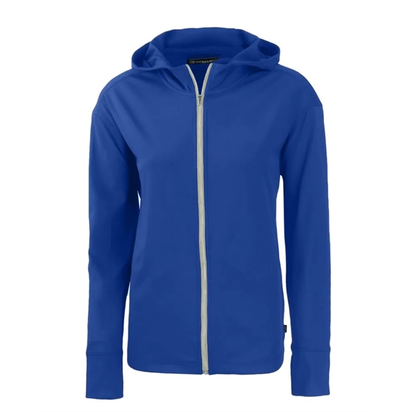 Women's sweatshirt with a full-zip, hood, four-way stretch, UPF 50+ protection,... from ASI 47965 Cutter & Buck