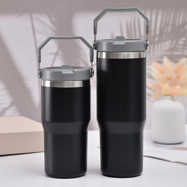 20 Oz Flip Straw Vacuum Travel Tumbler w/ Handle... from ASI 72657 Active Life Promo / Active Life