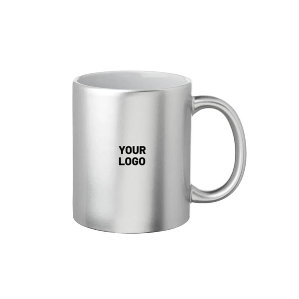 Metallic Stoneware Mug, 11 oz. capacity plus 1 color silkscreen imprint... from ASI 37218 Athena Promo (tm)