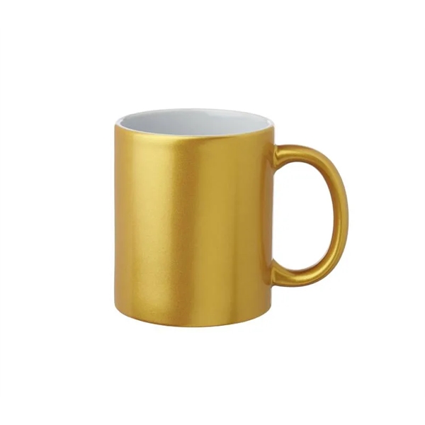 Metallic Stoneware Mug, 11 oz. capacity plus 1 color silkscreen imprint... from ASI 37218 Athena Promo (tm)