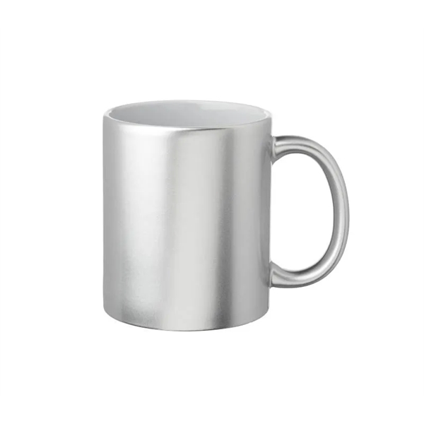 Metallic Stoneware Mug, 11 oz. capacity plus 1 color silkscreen imprint... from ASI 37218 Athena Promo (tm)