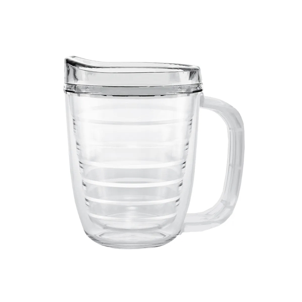 USA-made 12 oz. travel mug with snap-on, spill-resistant thumb-slide lid... from ASI 61125 Hit Promotional Products / Hit®