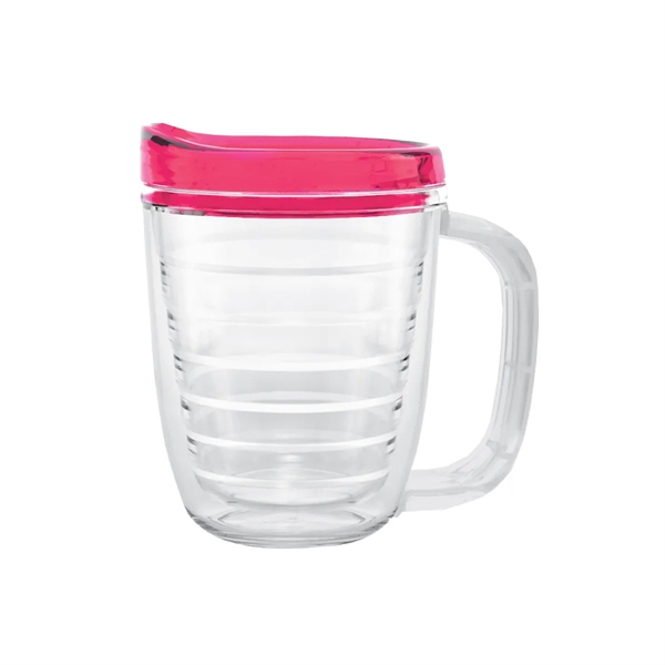 USA-made 12 oz. travel mug with snap-on, spill-resistant thumb-slide lid... from ASI 61125 Hit Promotional Products / Hit®