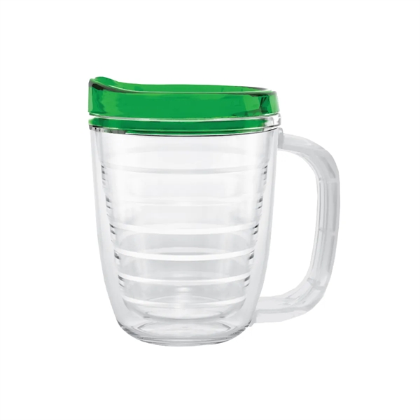 USA-made 12 oz. travel mug with snap-on, spill-resistant thumb-slide lid... from ASI 61125 Hit Promotional Products / Hit®