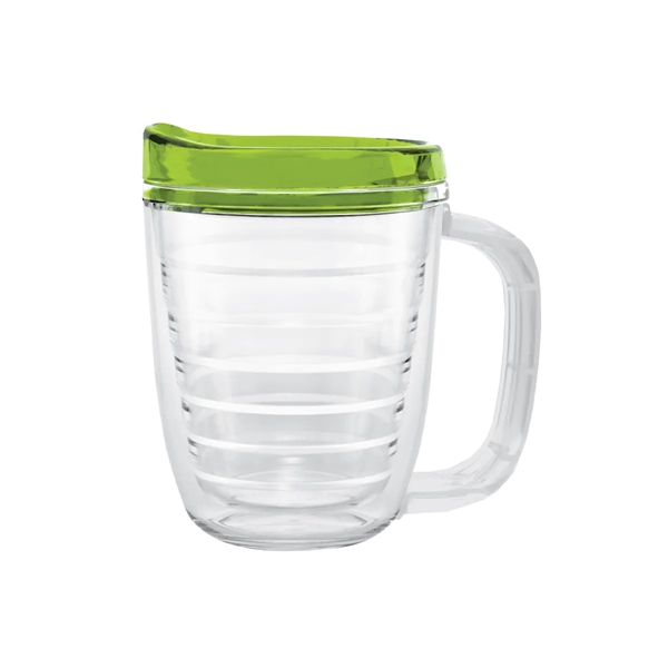 USA-made 12 oz. travel mug with snap-on, spill-resistant thumb-slide lid... from ASI 61125 Hit Promotional Products / Hit®