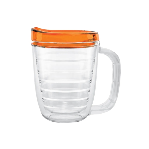 USA-made 12 oz. travel mug with snap-on, spill-resistant thumb-slide lid... from ASI 61125 Hit Promotional Products / Hit®
