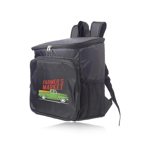 Cooler backpack with a zippered main compartment, front zippered pocket, PEVA... from ASI 39552 BEL Promo