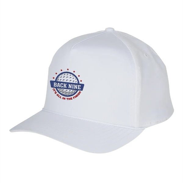 Structured baseball cap with woven rope along visor base and adjustable... from ASI 61125 Hit Promotional Products / Hit®