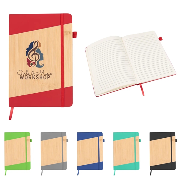 Journal with 80 lined pages, strap closure, bookmark, pen loop and... from ASI 61125 Hit Promotional Products / Hit®