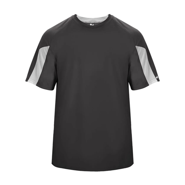 Moisture-wicking, breathable, antimicrobial Striker tee made with 100% polyester with small... from ASI 84358 S&S Activewear