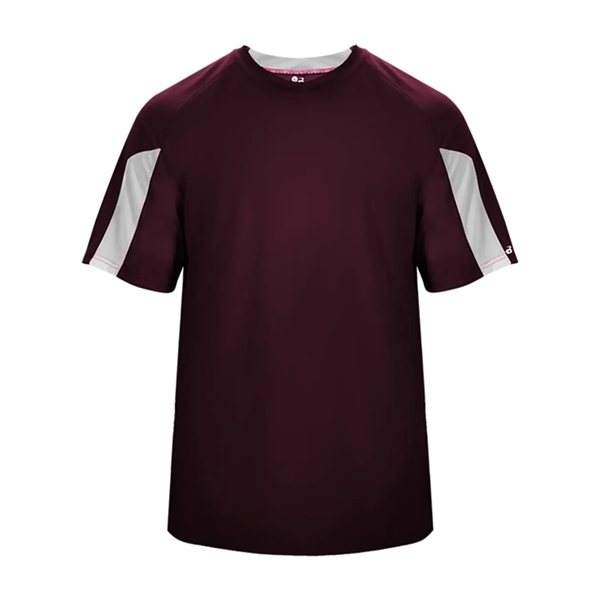 Moisture-wicking, breathable, antimicrobial Striker tee made with 100% polyester with small... from ASI 84358 S&S Activewear