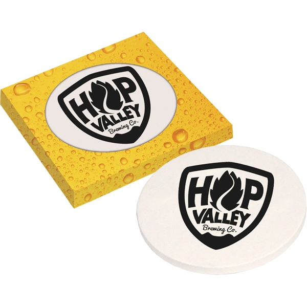 4 1/4" x 1/4" ceramic coaster set with full-color box and... from ASI 54100 Fields Manufacturing Inc / TargetLine®