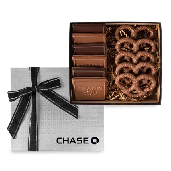 6 Piece Cookie & Confection Gift Box with Pretzels... from ASI 44900 NC Custom (CI/Lanco) / Chocolate Inn