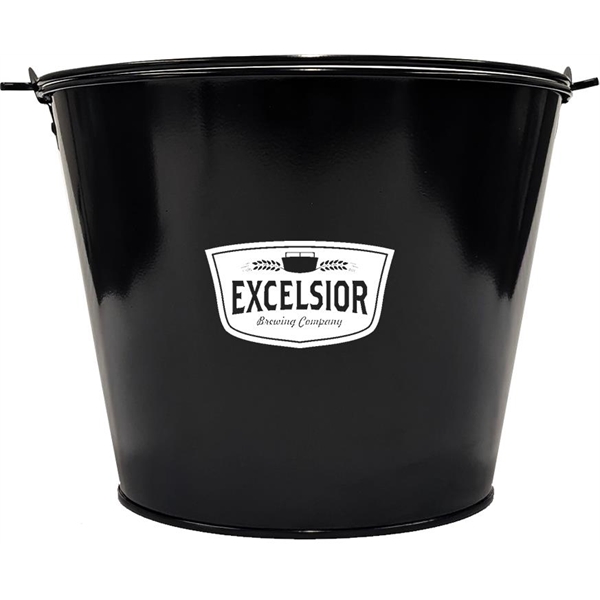 9.25" x 6.5" x 7.25" galvanized metal five-quart ice bucket... from ASI 62677 iline PROMO (The Innovative Line)