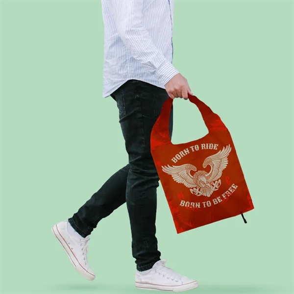 Roll-Up Grocery Tote w/Elastic Tie-Full Color Print All Over... from ASI 67557 LimeLight Ent / Limelight USA