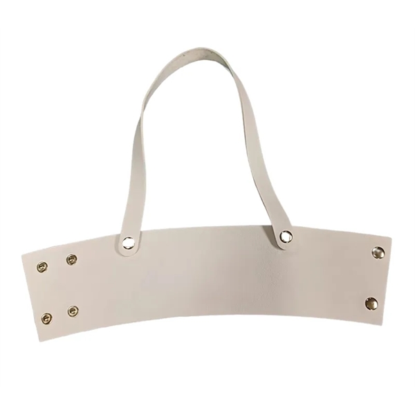 PU leather beverage holder with adjustable pressure button and carabiner, for... from ASI 37218 Athena Promo (tm)