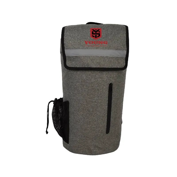 Gray waterproof sport bag with outer zipper plus 1 color silkscreen... from ASI 37218 Athena Promo (tm)