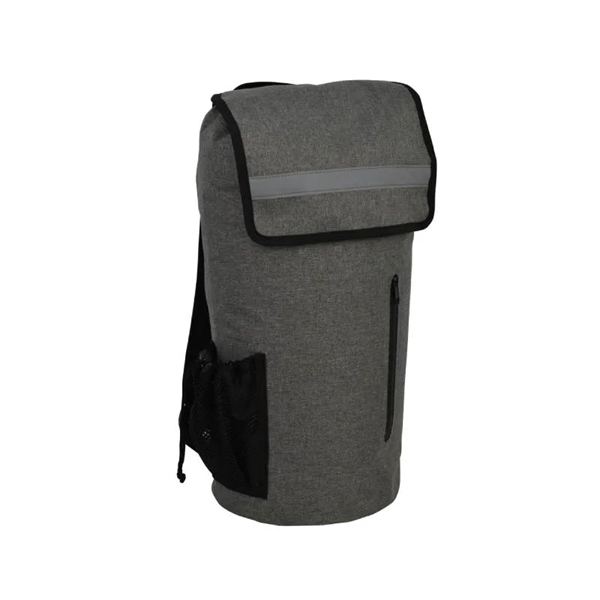 Gray waterproof sport bag with outer zipper plus 1 color silkscreen... from ASI 37218 Athena Promo (tm)