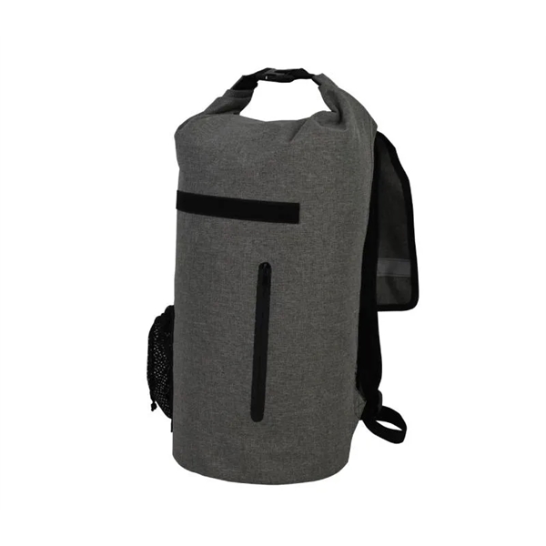 Gray waterproof sport bag with outer zipper plus 1 color silkscreen... from ASI 37218 Athena Promo (tm)