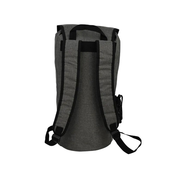 Gray waterproof sport bag with outer zipper plus 1 color silkscreen... from ASI 37218 Athena Promo (tm)