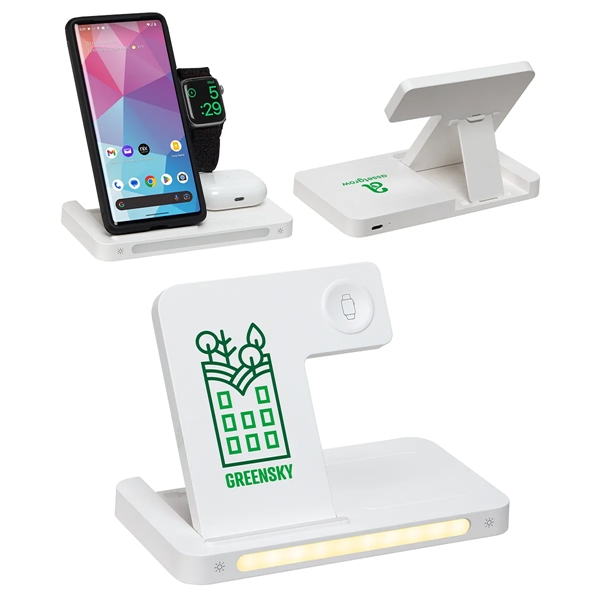 3-in-1 Charging Station with Ambient Lamp... from ASI 36730 Ariel Premium Supply Inc