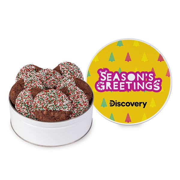 Decadent Chocolate French Sable Cookie in Gift Tin... from ASI 44900 NC Custom (CI/Lanco) / Chocolate Inn