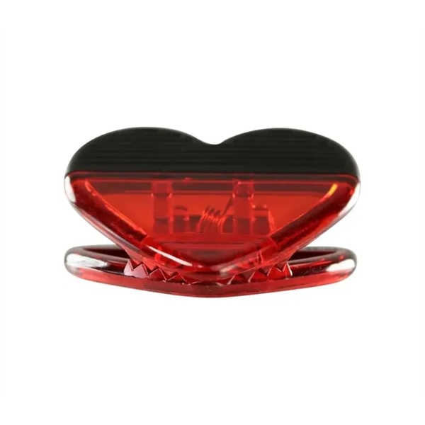 Heart shaped fridge magnetic memo holder clip + 1 color silkscreen... from ASI 37218 Athena Promo (tm)