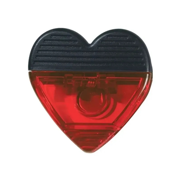 Heart shaped fridge magnetic memo holder clip + 1 color silkscreen... from ASI 37218 Athena Promo (tm)